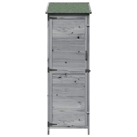 Tuinschuur Grijs 59,5 x 56 x 176,5 cm Bewerkt hout 5