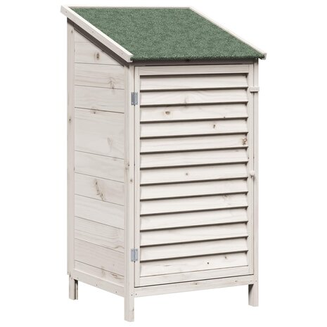Tuinschuur Wit 59 x 56 x 113,5 cm Massief Vurenhout 2