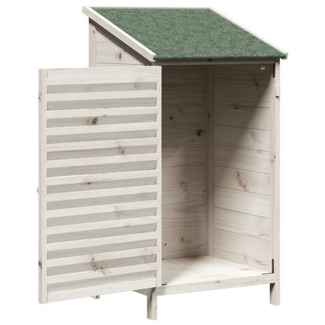 Tuinschuur Wit 59 x 56 x 113,5 cm Massief Vurenhout 4