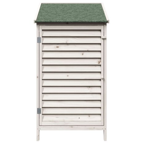 Tuinschuur Wit 59 x 56 x 113,5 cm Massief Vurenhout 5