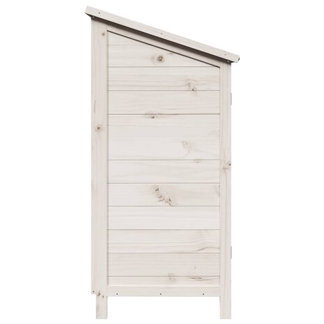Tuinschuur Wit 59 x 56 x 113,5 cm Massief Vurenhout 6