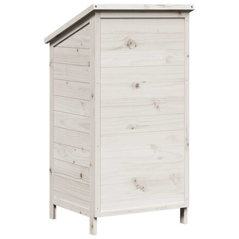 Tuinschuur Wit 59 x 56 x 113,5 cm Massief Vurenhout 7