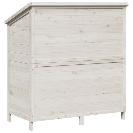 Tuinschuur Wit 106 x 56 x 113,5 cm Massief Vurenhout 7