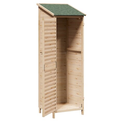 Tuinschuur Naturel 59 x 56 x 176 cm Massief Vurenhout 4