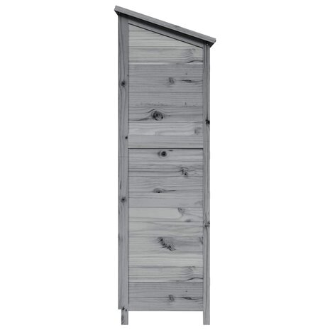 Tuinschuur Grijs 59 x 56 x 176 cm Massief Vurenhout 6