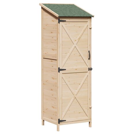 Tuinschuur Naturel 59,5 x 56 x 176,5 cm Bewerkt hout 2
