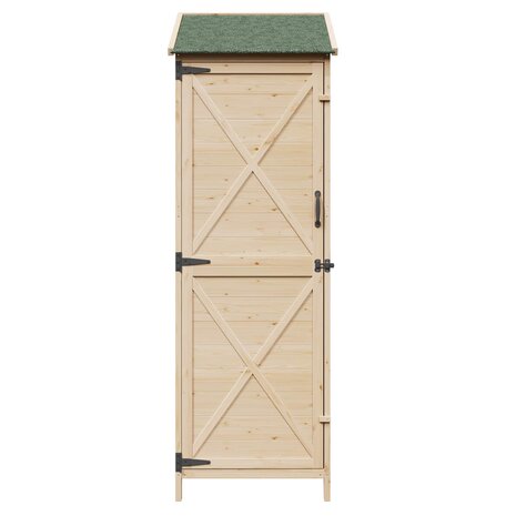 Tuinschuur Naturel 59,5 x 56 x 176,5 cm Bewerkt hout 5
