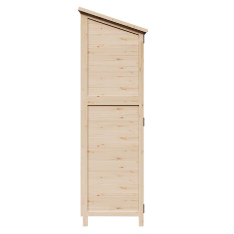 Tuinschuur Naturel 59,5 x 56 x 176,5 cm Bewerkt hout 6