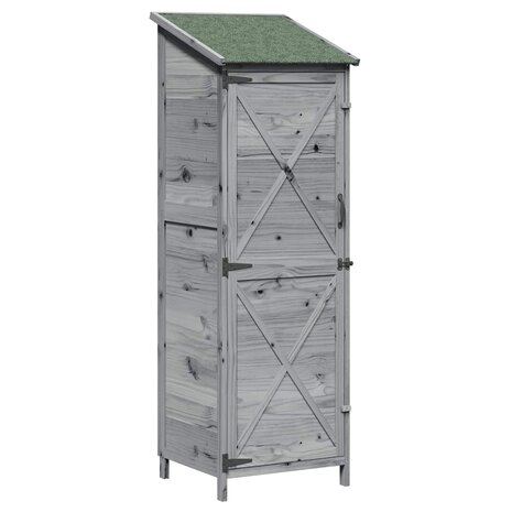 Tuinschuur Grijs 59,5 x 56 x 176,5 cm Bewerkt hout 2
