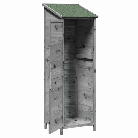 Tuinschuur Grijs 59,5 x 56 x 176,5 cm Bewerkt hout 4