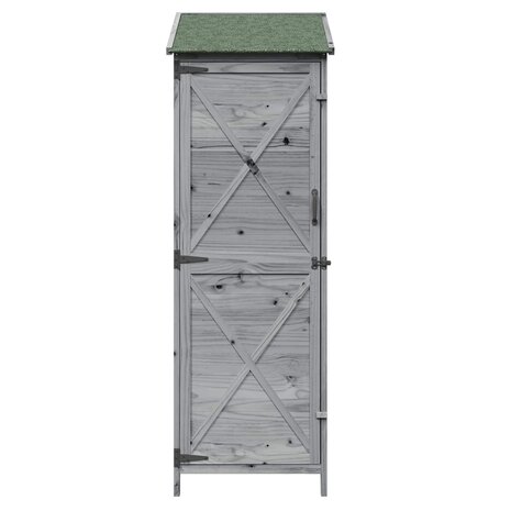 Tuinschuur Grijs 59,5 x 56 x 176,5 cm Bewerkt hout 5