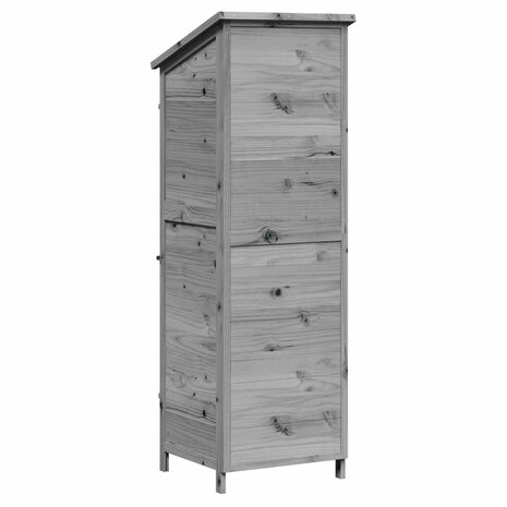Tuinschuur Grijs 59,5 x 56 x 176,5 cm Bewerkt hout 7