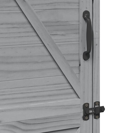 Tuinschuur Grijs 59,5 x 56 x 176,5 cm Bewerkt hout 9