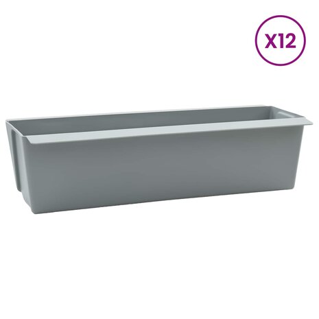 Bloembakken voor Euro-pallets 12 pcs Lichtgrijs 3