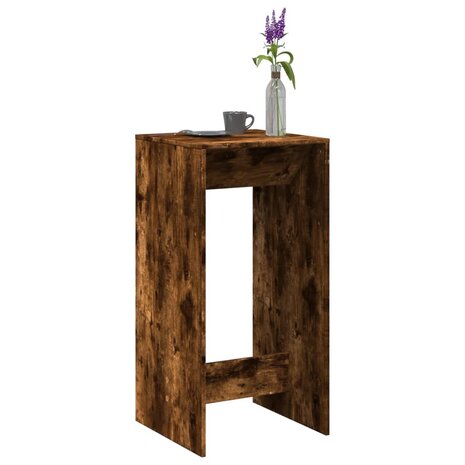 Bartafel 51x50x103,5 cm bewerkt hout gerookt eikenkleur 1