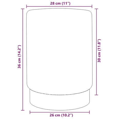 Kruk fluweel 28 x 36 cm bruin en goudkleurig 4