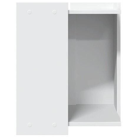 Kattenbakkast 42x42x51 cm bewerkt hout wit 6