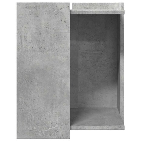 Kattenbakkast 42x42x51 cm bewerkt hout betongrijs 6