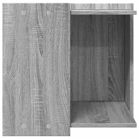 Kattenbakkast 53x53x51 cm bewerkt hout grijs sonoma eikenkleur 6