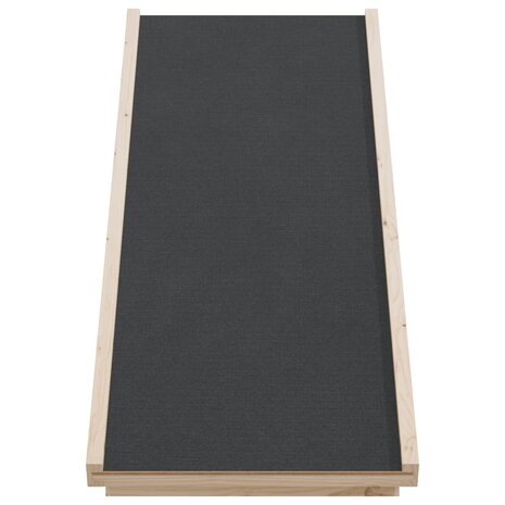 Hondenloopplank 100x40 cm massief vurenhout grijs 4