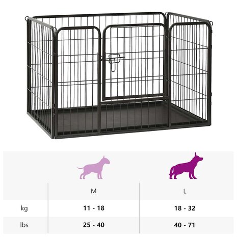 Puppyren 91,5x59x61 cm staal 9