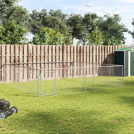 Hondenkennel voor buiten 4x4x1 m gegalvaniseerd staal 1