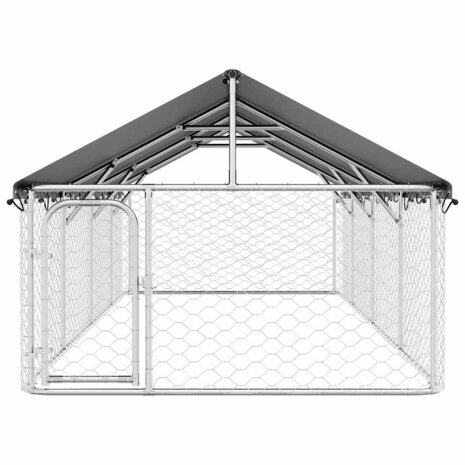 Hondenkennel voor buiten met dak 600x200x150 cm 6