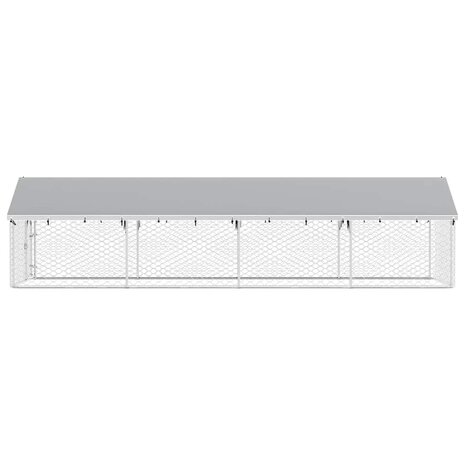 Hondenkennel voor buiten met dak 600x200x150 cm 8