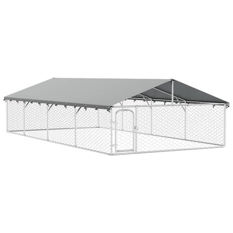 Hondenkennel voor buiten met dak 600x300x150 cm 2