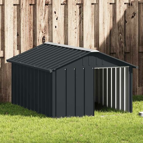 Hondenhok 116,5x153x81,5 cm gegalvaniseerd staal antracietkleur 1
