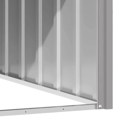 Hondenhok 116,5x103x81,5 cm gegalvaniseerd staal grijs 8