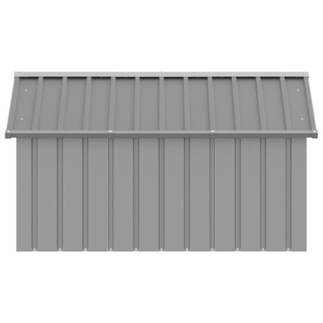 Hondenhok 116,5x153x81,5 cm gegalvaniseerd staal grijs 6