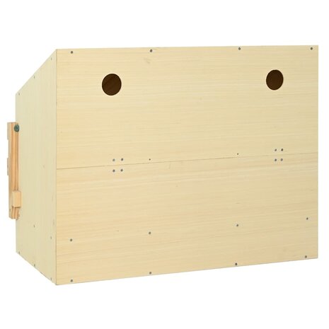 Kippenlegkast 3 compartimenten 93x40x65 cm massief grenenhout 7