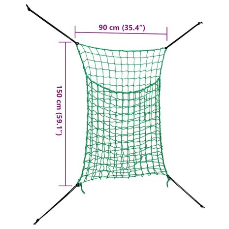 Hooinetten 2 st rechthoekig 0,9x1,5 m PP 7