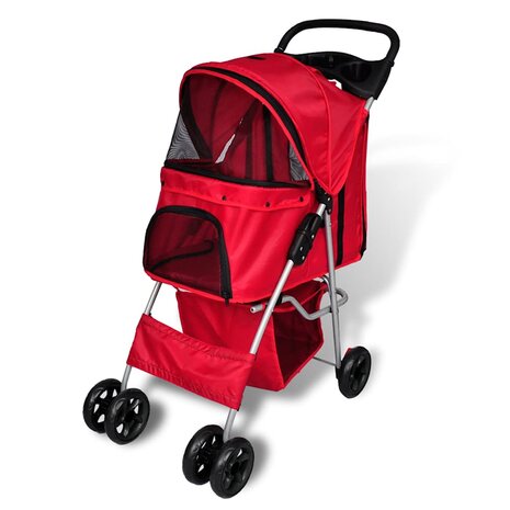 Wandelwagen voor hond rood  1