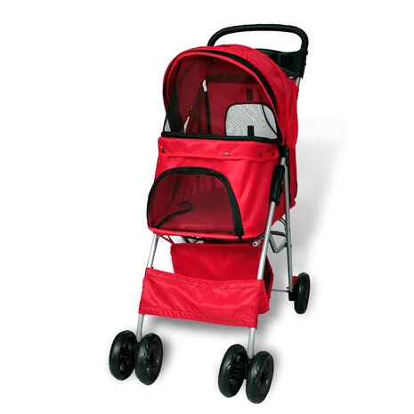 Wandelwagen voor hond rood  3