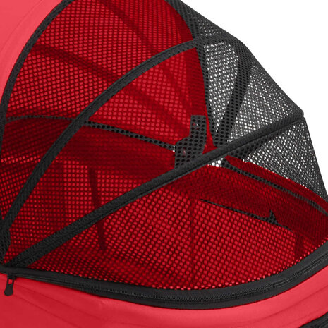 Hondenwagen 2-laags inklapbaar 83x48x97 cm oxford stof rood 10