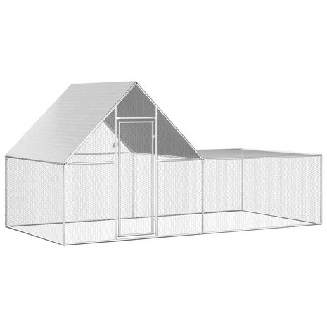 Kippenren 4x2x2 m gegalvaniseerd staal 2