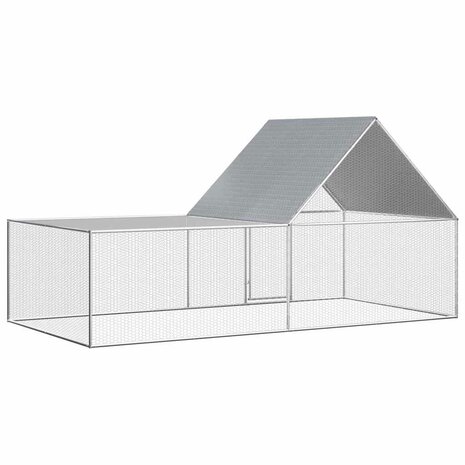 Kippenren 4x2x2 m gegalvaniseerd staal 6