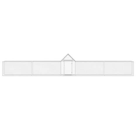 Kippenren 9x1x1,5 m gegalvaniseerd staal 3