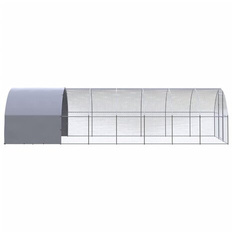 Kippenren 3x8x2 m gegalvaniseerd staal 4