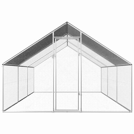 Kippenhok 2,75x6x1,92 m gegalvaniseerd staal 2