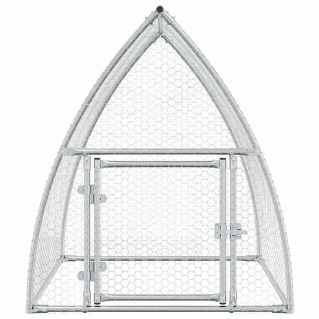 Kippenhok 100x105x120 cm gegalvaniseerd staal zilverkleurig 5