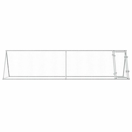 Kippenhok 400x105x91 cm gegalvaniseerd staal zilverkleurig 4