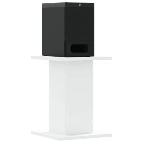 Speakerstandaards 2 st 30x30x40 cm bewerkt hout wit 7