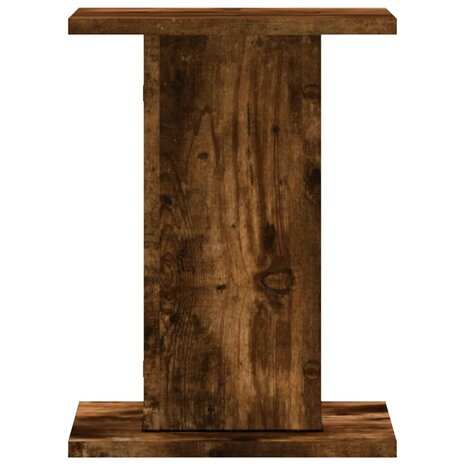 Speakerstandaards 2 st 30x30x40 cm bewerkt hout gerookt eiken 3