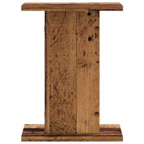 Speakerstandaards 2 st 30x30x40 cm bewerkt hout oud houtkleurig 3