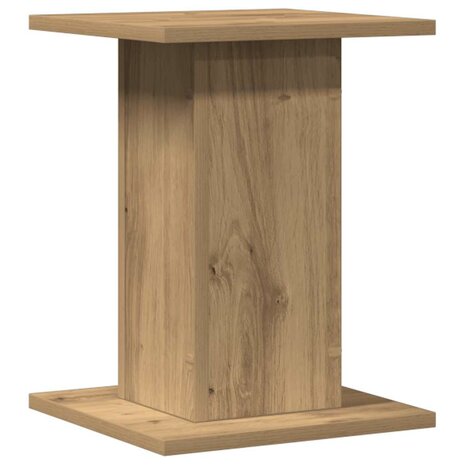 Speakerstandaards 2 st 30x30x40 cm hout artisanaal eikenkleurig 2