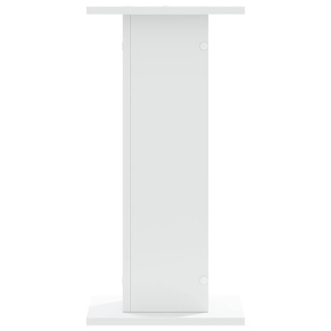 Speakerstandaards 2 st 30x30x60 cm bewerkt hout wit 3