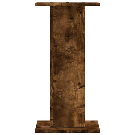 Speakerstandaards 2 st 30x30x60 cm bewerkt hout gerookt eiken 3